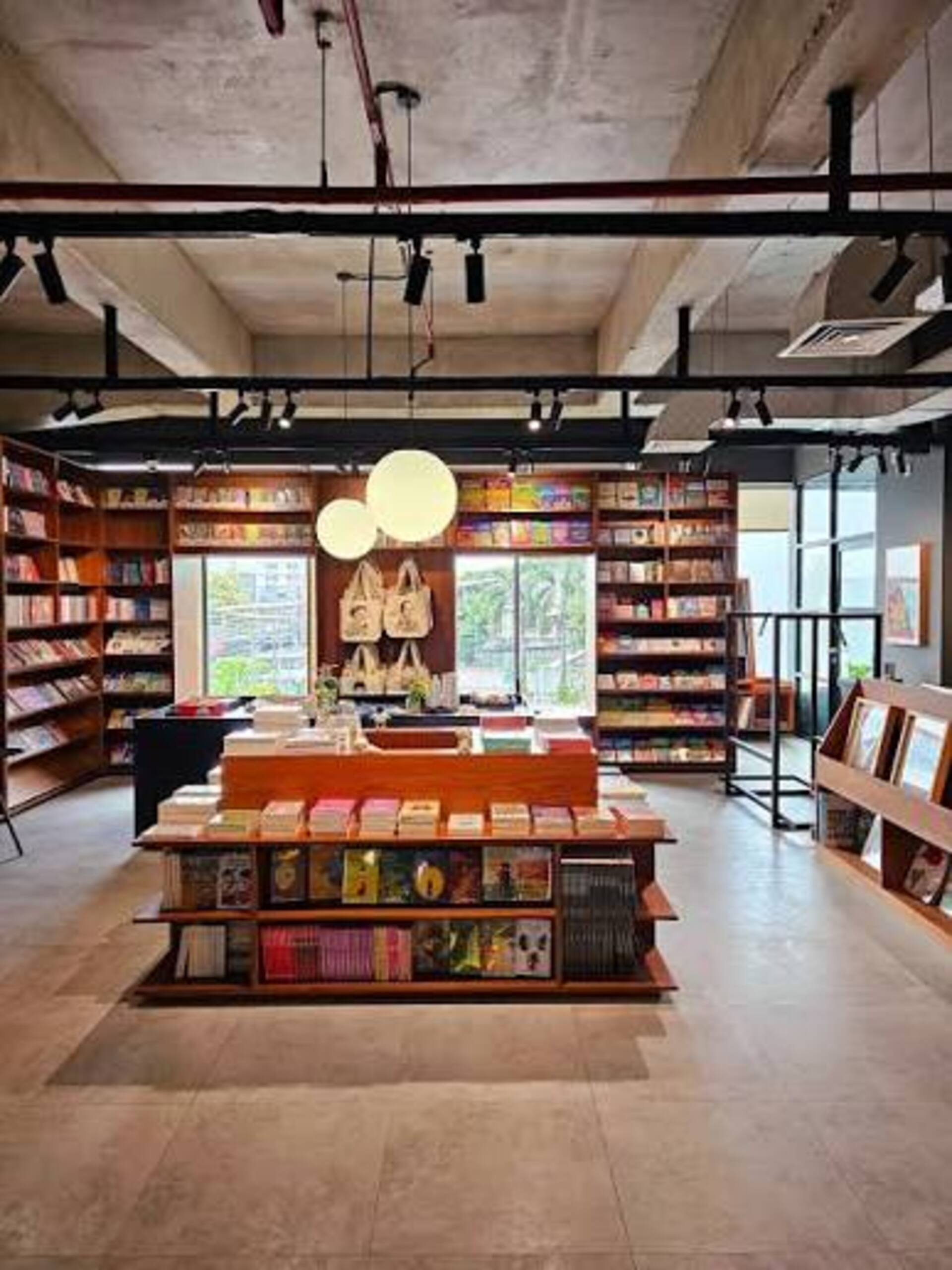 Aesthetic bookstore interior in Jakarta
