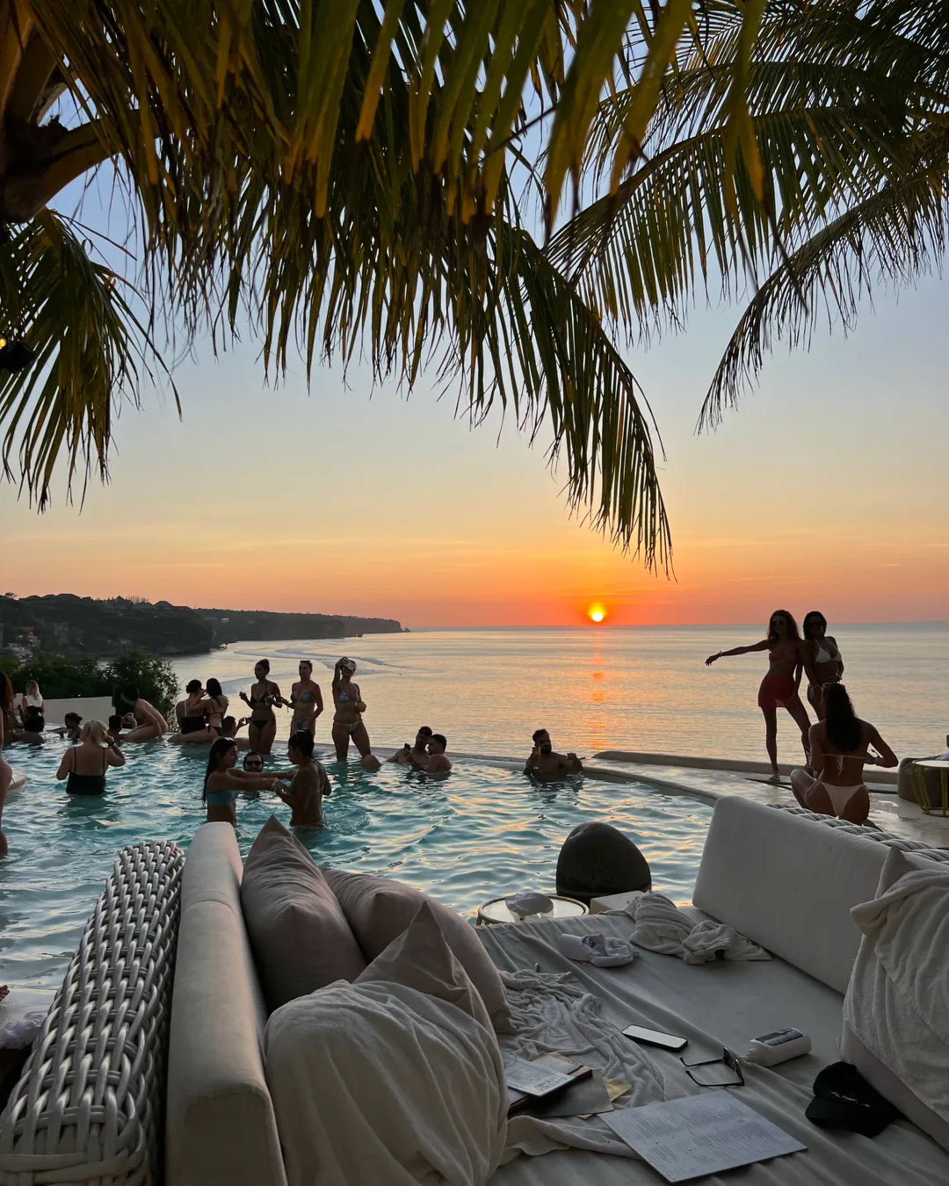 Sunset view from a scenic cafe in Indonesia
